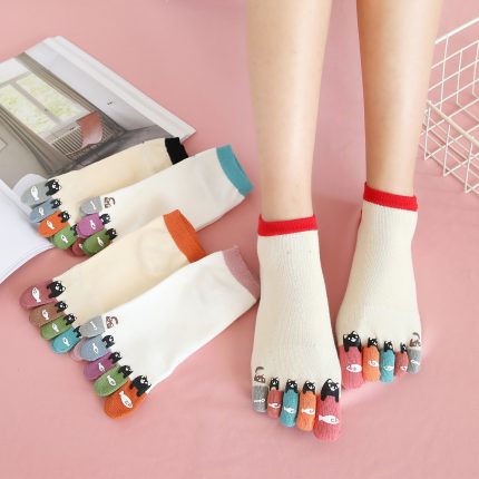 Five Finger Socks Female Cute Japanese Short Tube Five Finger Socks